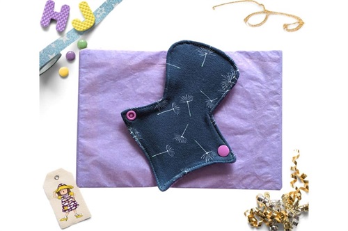 Buy  7 inch Thong Liner Cloth Pad Midnight Dandelion now using this page